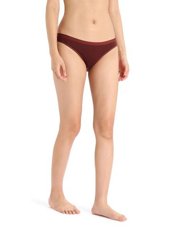 Espresso Women's Icebreaker Merino Siren Bikini Briefs Underwear | USA 1717GSOL